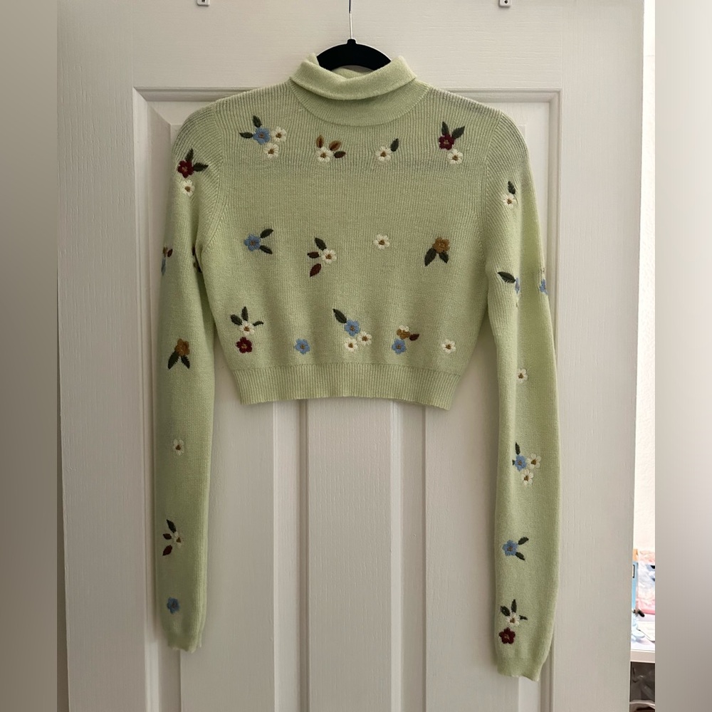 Zara Cropped Knit Turtleneck